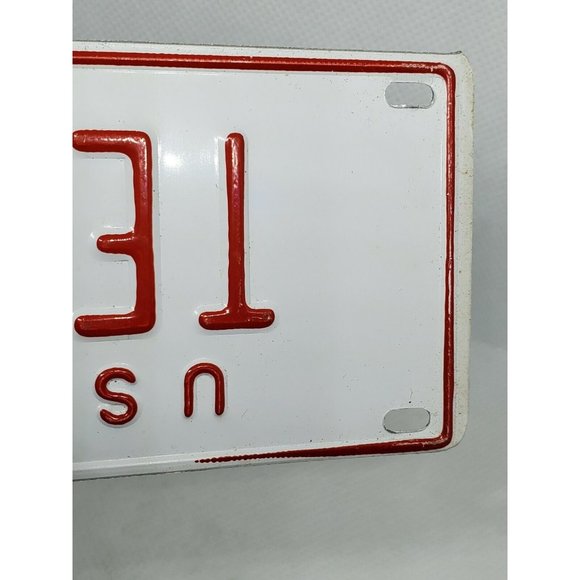 U.S.A Ted Personalized White Red Collectible Mini License Bicycle Bike Plate - Picture 10 of 12